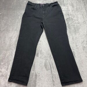 Gloria Vanderbilt Amanda Jean Women Size 14 Black Good Tapered High Rise Stretch
